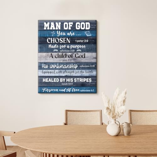 Christian Canvas Wall Art Man of God Religious Poster Print Wall Decor