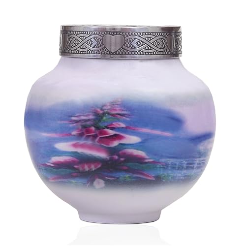 hlc Lovely Humming Bird Candle Urn - Keepsake Urn for Human Ashes - Peaceful Engraved Memorial Affordable Keepsake Urn (6 x 5 in)