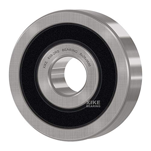 XIKE 10 pcs 638-2RS Ball Bearings 8x28x9mm, Chrome Steel & Double Rubber Seals, Deep Groove Bearing for Small Motors Pumps 638-2RS | 8 x 28 x 9 mm