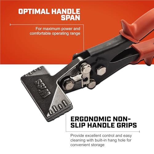 Wiss Crescent 3-inch straight handle hand seamer trowel, metal jaws and ergonomic grip