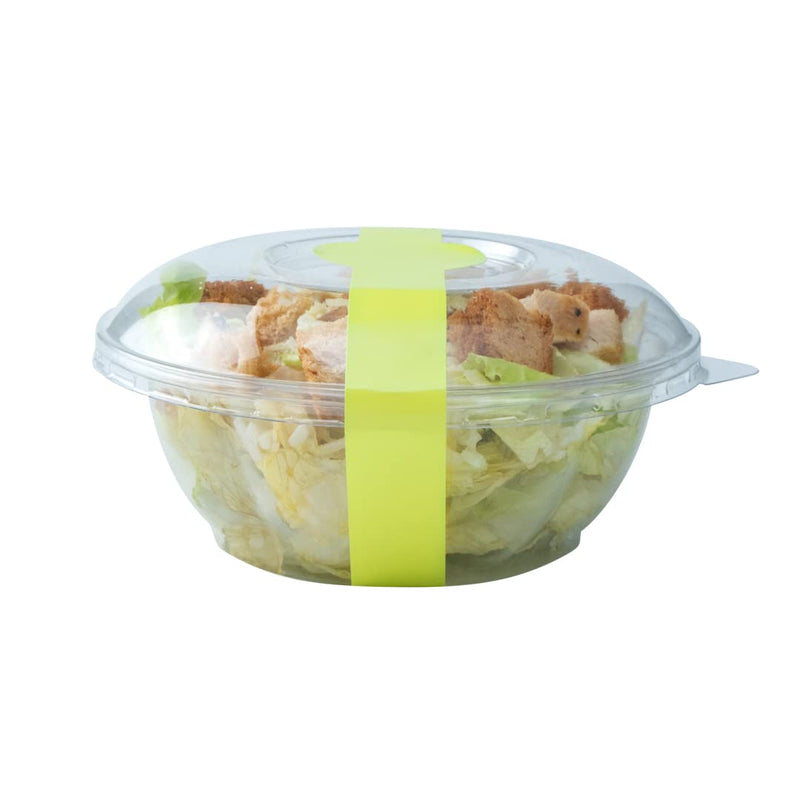 Restaurantware RW Base 12 x 1.5 Inch Packaging Bands 100 Self-Adhering Belly Bands - Disposable Strong Green Paper Label Stickers For Packaging Supplies Keeps Take Out Containers Sealed Eco Green 12 inches x 1.5 inches