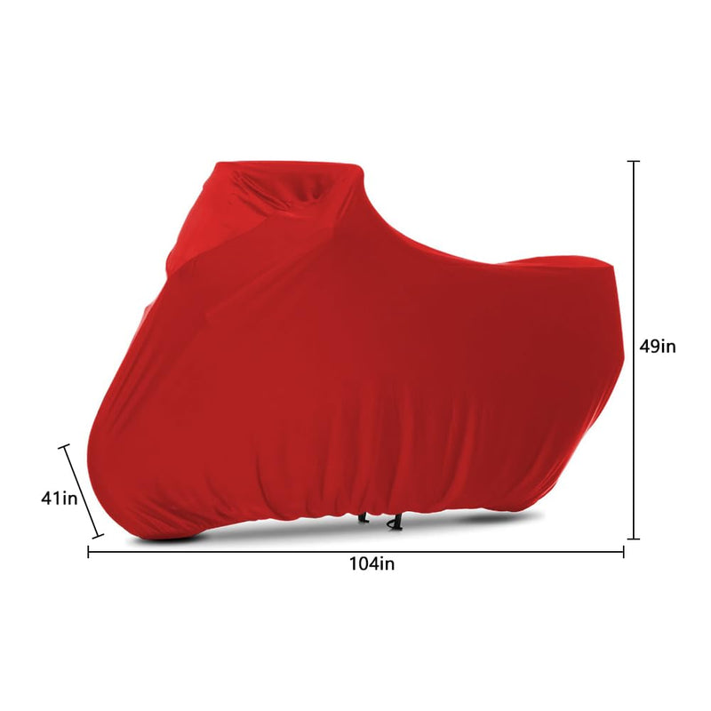 [Australia - AusPower] - WinPower Indoor Motorcycle Cover, Soft Stretch Elastic Dustproof Scratchproof Cover for Motorbikes, 104 x 41 x 49 inches 2XL(104 x 41 x 49 inches) 