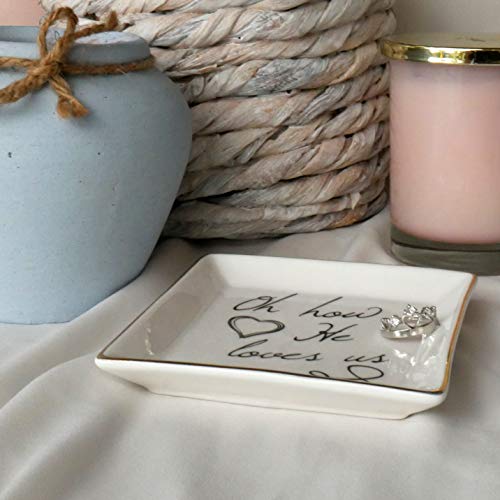 Inspirational Gifts for Women Trinket Dish Religious Jewelry Ring Holder Unique Christian Gifts for Sister Best Friend Mother Daughter Aunt Christians Cute Home Decorative Decor
