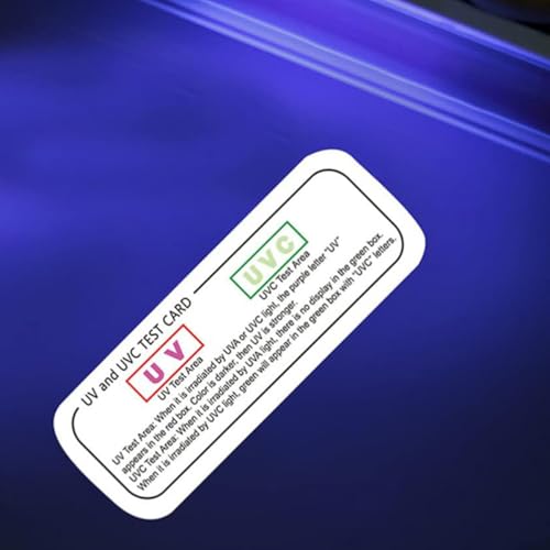 UV Test Cards 10 Pack UV Test UVC UVA Light Effects Tester Indicator Cards UV Detection Strips Paper Tester for UV Radiation Exposure