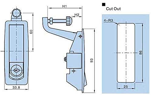 [Australia - AusPower] - STHang-D 2PCS Compression Latch OEM Replacement Flush Lever Latch Lock for Marine Car Door Hand Lock Adjustable Lever Latches Thickness:1~5mm 