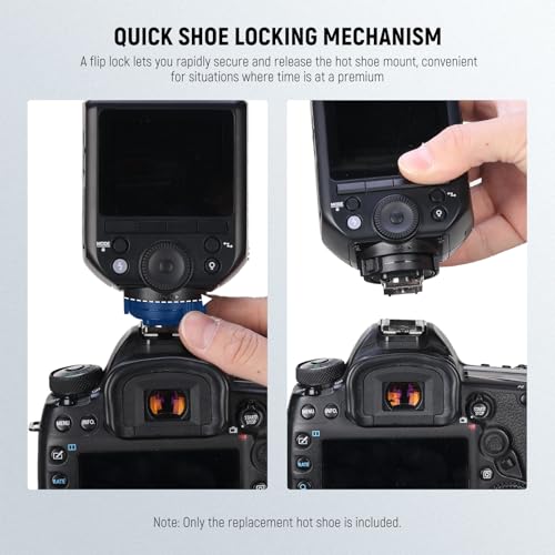 NEEWER Z2-S Hot Shoe Replacement, for Z2-S/Z2Pro-S/Z2II-S Round Head Flash Compatible with Sony Camera, Speedlite Hot Shoe Adapter Repair Part with Upgraded Metal Contact Interface