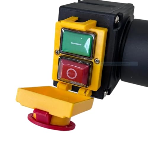Trade-Shop Switch/Plug Combination/Motor Starter/On/Off Switch with Phase Inverter DZ08-1 230 V for Single-Phase Machines/Includes Emergency Stop Flap