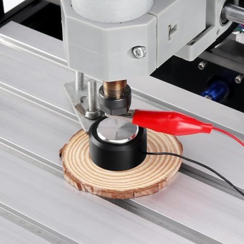 Regun CNC Touch Plate, CNC Router Machine Tool Setting Probe, Z-Axis Calibration, Alloy Material, Fixed Base, 1.4 x 0.77in