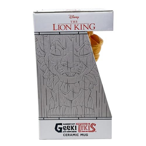 Geeki Tikis Disney The Lion King Young Simba Ceramic Mug | Party Cocktail Tumbler For Liquor And Beverages | Holds 21 Ounces