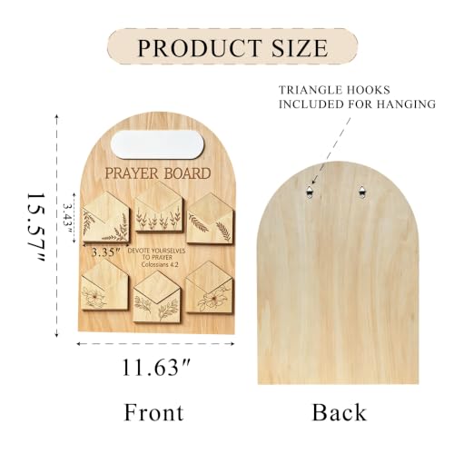Wooden Prayer Board Wall Decor, Daily Prayer Request Organizer