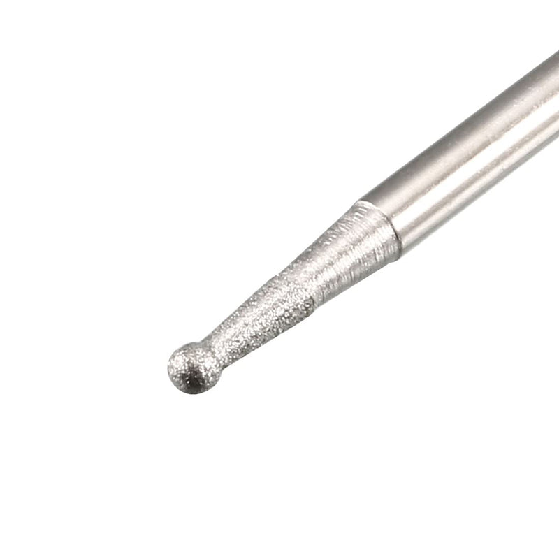 sourcingmap® 2.35mm Shank 1.5mm Dia Diamond Head Ball Shaped Grinding Mounted Point Bit 20pcs | grinding mounted bit