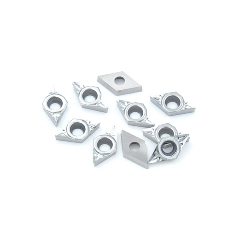 [Australia - AusPower] - Hopson Tools DCGT070204-ALU Indexable Inserts, HM Indexable Inserts for Machining Aluminium or Non-ferrous Metals (Pack of 10) DCGT070204-AL 