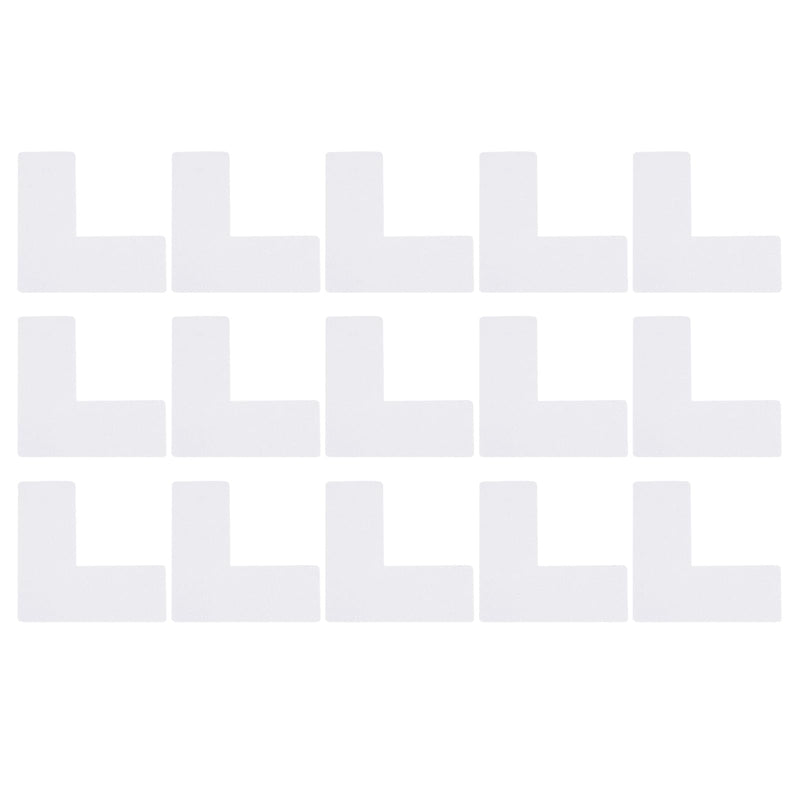 YOKIVE 25 Pcs 5S Location Marking Corner, L Shaped Floor Markers Strikers | Durable Tape for Home Table Top, Desk, Floor, Step (White, 2x2x0.8-inch)