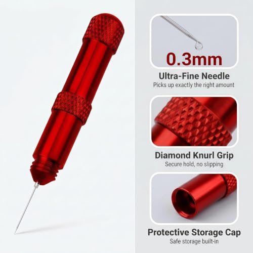 HUBEST glue applicator with 0.3mm stainless steel tip and nozzle cleaner for models