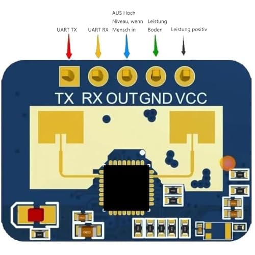 1 x human micro motion detection millimetre wave sensor LD2410C | and 24 GHz frequency radar principle frequency modulation continuous wave (FMCW) waveform radar sensor module