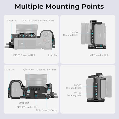 SmallRig ZV-E10 II Cage Kit for Sony ZV-E10 II with Cable Clamp for HDMI