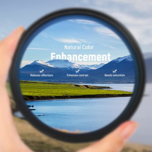 Neewer 72mm Polarizing Filter 30 Layer Multi Resistant Nano Coatings Circular Polarising Filter(CPL) Reduce Glare/Enhance Contrast/Ultra Slim/Reduces Reflection/HD Optical Glass Polarizer Filter