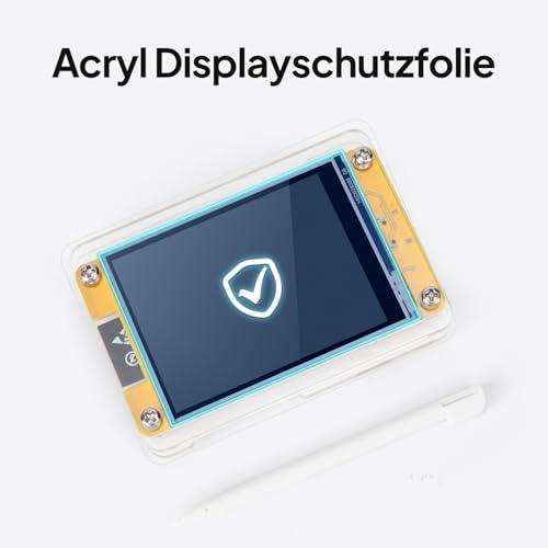 ELEGOO ESP-32 2.8" Touch LCD with Acrylic Protection for IoT Projects | Supports WLAN & Bluetooth, 4 MB Flash + 520 KB SRAM, 240 × 320 resolution, USB-C & complete mounting accessories 1