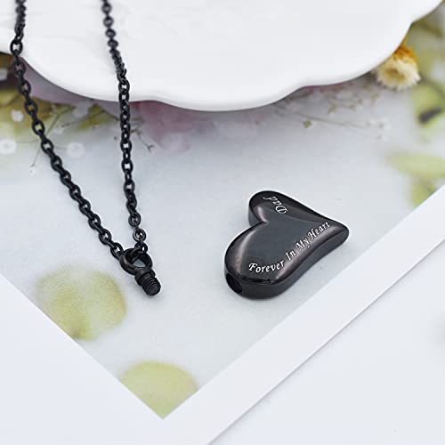 Forever in My Heart Cremation Jewelry for Human Ashes Dad/Mom/Grandpa/Grandma Keepsake Urn Necklace 316L Stainless Steel Memorial Ash Jewellery B-Dad