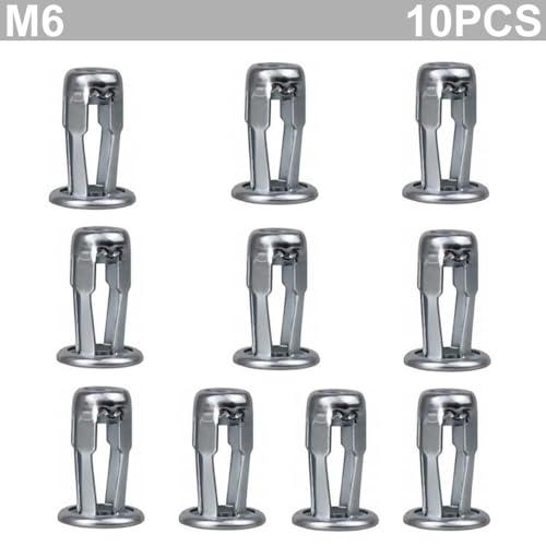 WYZBEN TJUS06 stainless steel blind jack nuts, M6 x 20mm hex nuts, 10-piece set