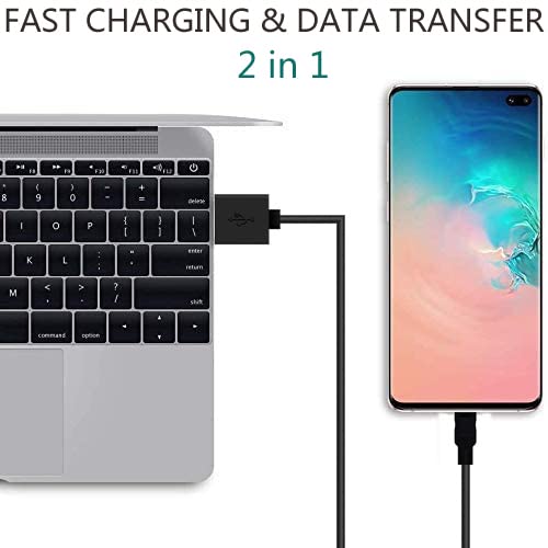 [Australia - AusPower] - Micro USB Cable, 2 Pack (6FT, 6FT), Fast Charging High Speed Android Phone Cable for Samsung Galaxy S7 Edge S6 S5 and More, Trustable Black 6ft-2 