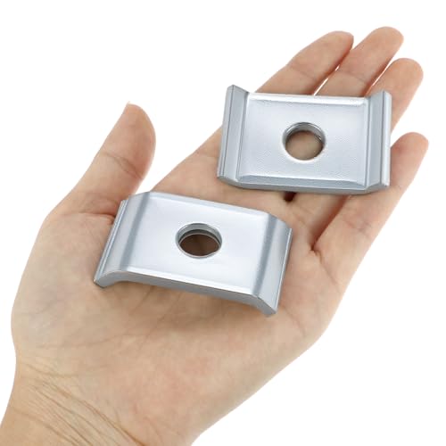 QWORK 1/2-inch strut channel saddle washer plate, square low-carbon steel washer with electrogalvanized finish