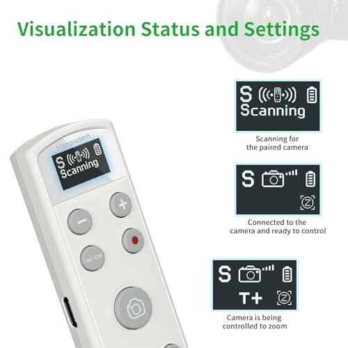 for Sony Rechargeable Wireless Remote Control Camera Shutter Release White for Sony
