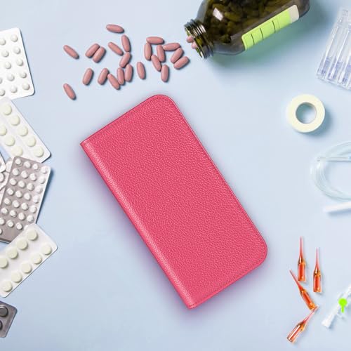 MEDMAX Case for Omnipod 5 | Lightweight PU Leather Protective Case Cover with Cut-Out for Dexcom G7, Diabetic Storage Bag for Omnipod 5 Device magenta