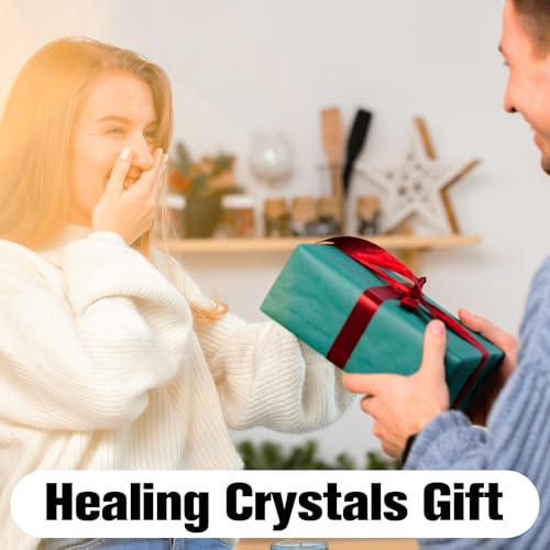 12 PCS Crystals and Healing Stones - Healing Crystal Chips in Jar Witch Stuff Witchcraft Supplies Reiki Crafts for Meditation Therapy Energy Clearing Witch Gift for Beginners 12 Pcs Crystals and Healing Stones