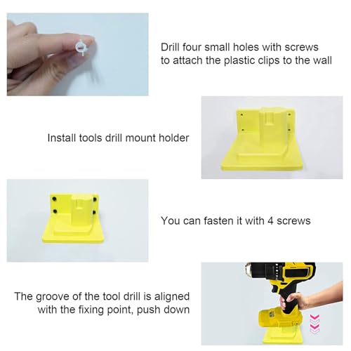 MLYNZXJSY 10-pack plastic tool holders compatible with Ryobi 18V wall mount, shown arranged together