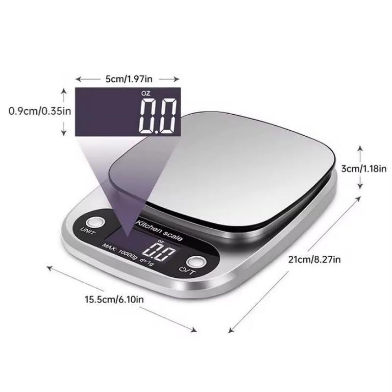 Digital Kitchen Scales 10 kg Electronic Jewellery Food Baking Scale Multifunctional Measuring Tool LCD Display Electronic Scales