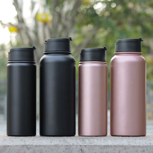 Sivaphe Infuser Water Bottle with Removable Strainer for loose leaf Tea 18/8 Stainless Steel 32 oz Insulated Tea Tumbler Gift for Women Rosegold 32 Ounces
