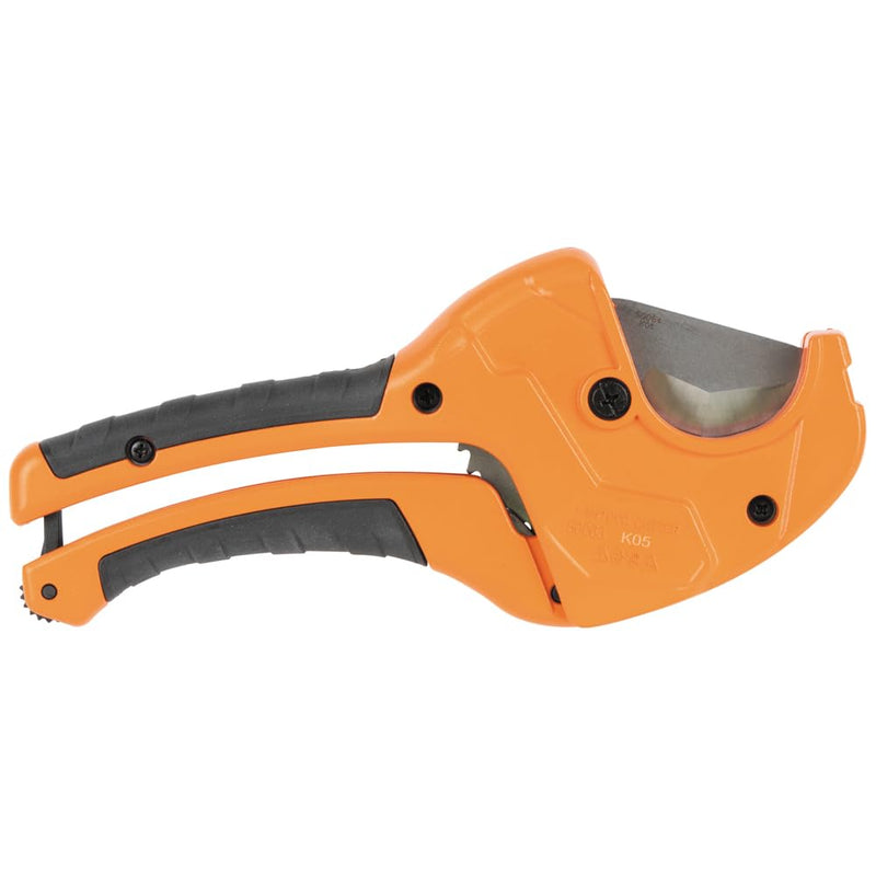 [Australia - AusPower] - Klein Tools 50063 Ratcheting PVC Pipe Cutter, Cuts 1-1/4-Inch I.D. PVC, CPVC, PEX Pipes, One-Handed Operation, Replaceable Blades 