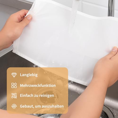 Pack of 6 Nut Milk Bags, 200 Mesh Reusable Straining Cloth, Cheese Cloth, Fine Mesh Filter Cloth with Drawstring, Organic Washable for Nut Milk, Cheese, Fruit Juice, Coffee, Yogurt, Vegetable Juice (20 × 30 cm)