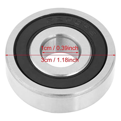Hilitand 10 Pcs 10x30x9mm Mini Steel Ball Bearings 6200-2RS Double Side Rubber Sealed Deep Groove Ball Bearings for for 10mm Shaft Rod Projects