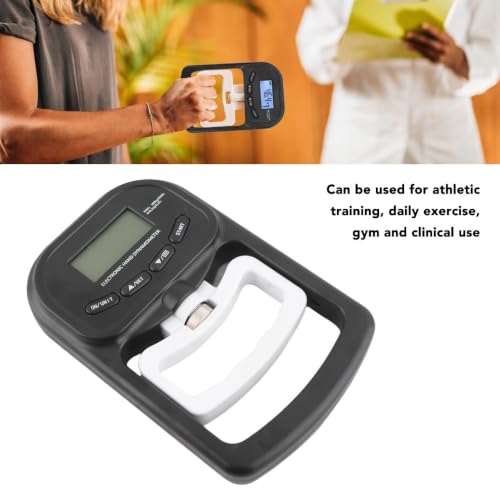 ACNTENY digital hand grip strength tester, black force gauge with 180kg/396lb capacity display