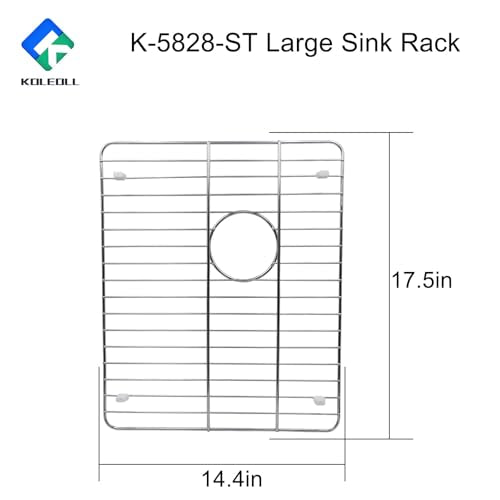 K-5828-ST Large Sink Rack Fit for Kohler Whitehaven Kichen Sink K-6426 K-6427, Large Sink, Stainless Steel