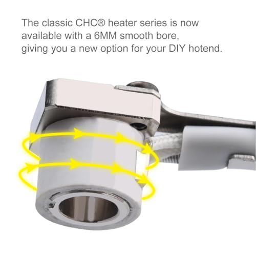 POLISI3D 24V 50W CHC Smooth Bore Ceramic HeaterCore Heatblock Kit High temperature resistance up to 320°C Compatible with RapidChange REVO Hotend or Extruder 3D Printer (104NT-4)