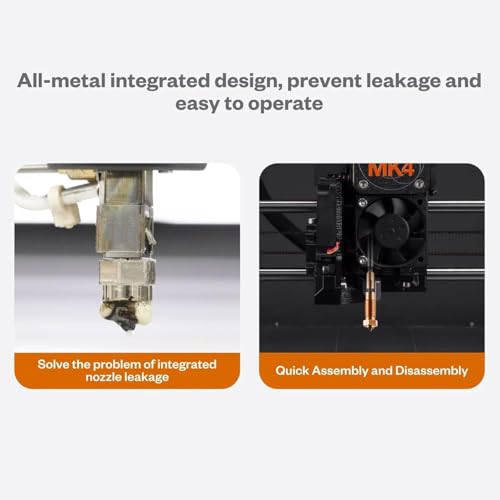 Phaetus Upgrade Nextruder Prusa 0.4mm Silicon Carbide Nozzle 3D Printer Accessories for MK4 MK4S XL MK3.9 MK3.9S Hotend: Heat Break with EndCoat Coating - Keep Printing Filament Up to 154LB