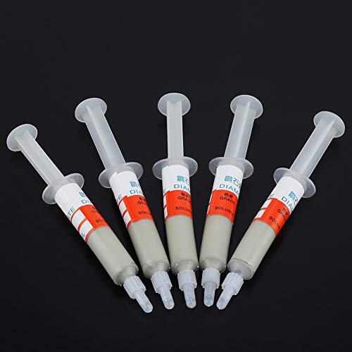 Diamond Abrasive Paste 5-Piece Set Diamond Grinding Polishing Paste Lapping W0.5-W40 320~10000 (W0.5), Polishing Agent (W1 (8000 Mesh Mirror Polishing)) W1 (8000 mesh Mirror Polishing)