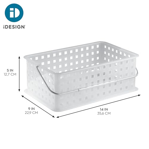 iDesign Portable Shower Caddy Basket with Handle Clear Frost Pack of 1