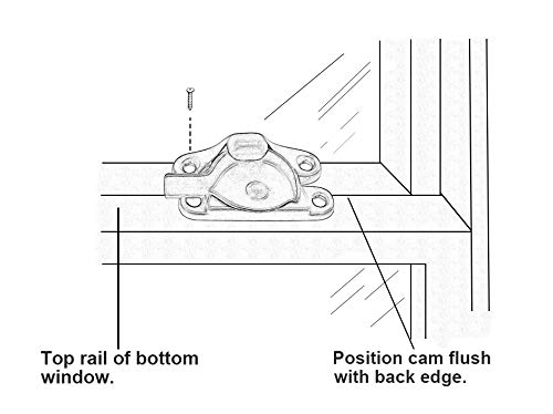 QCAA Forged Brass Sash Lock in Solid Brass, CTC 2", Satin Nickel Brushed US15, 2 Pack