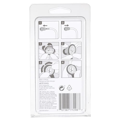 Littmann 40011 Master Cardiology Spare Parts Kit - Black | Contains small soft sealing snap-tight eartips and adjustable diaphragm with edge assembly. Only for Master Cardiology