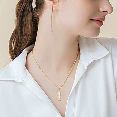 Imrsanl Glass Hourglass Urn Necklace Cremation Jewelry for Ashes Gold
