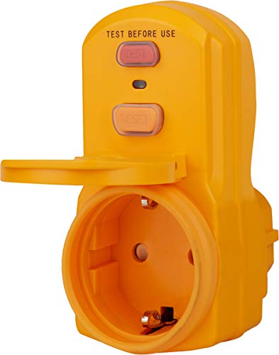 Brennenstuhl personal protection adapter BDI-A 2 30 IP54 / personal protection plug for outside (two-pole disconnection, 30mA) | Personal protection plug for outdoor use, two-pole switch-off, 30 mA 1 Stück