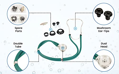 [Australia - AusPower] - PrimaCare DS-9295-HG 30" Sprague Rappaport Style Stethoscope for Doctor, Nurse and Medical Student, Hunter Green 