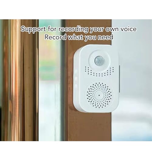 Motion Activated Voice Player, PIR Infrared Motion Sensor, Activated Sound Speaker with USB Cable, Door Welcome Alarm for Shop, Factory Supermarket