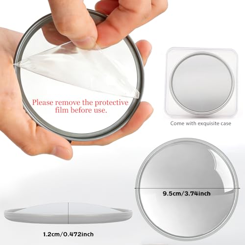Handheld Selfie Convex Mirror - No Need Selfie Stick, Travel Must Have Photography Viewfinder, Gift for Photographer, Portable & Shatter-Resistant, Suitable for Solo/Multi-Person Selfie(3.74in)