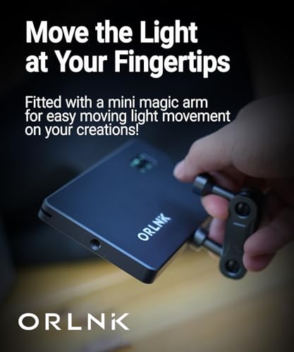 ORLN'K Portable RGB Video Light 10W 4000mAh, LED Video Light Panel with Soft Diffuser for Photographer, Content Creator Fits iPhone, for Sony Canon Nikon Fuji Panasonic Cameras (Tripod Combo) 7in1 TripodCombo