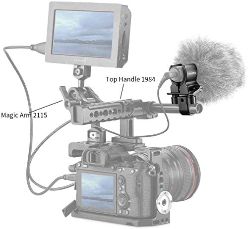 SmallRig Universal Shotgun Microphone Mount for 19-25mm Diameter with Elastic Silica Gel, Shockproof and Noise Absorption 1993B